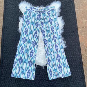 Georgie Wide Leg Aztec Ikat Print Pant